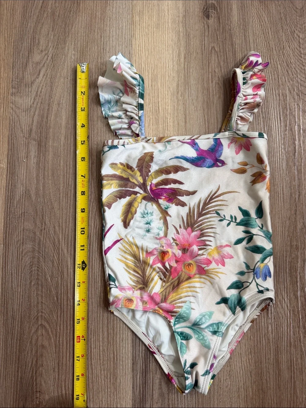 Zimmermann Girl's Tropicana Ruffle One-Piece Swimsuit Size 4